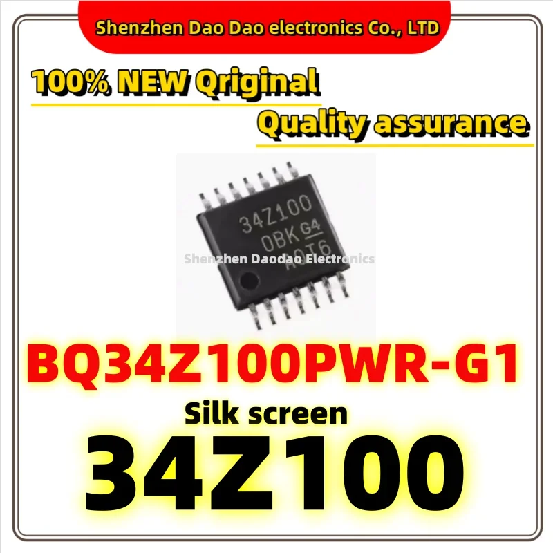 5Pcs BQ34Z100PWR-G1 Silkscreen 34Z100 TSSOP-14 Battery level monitor chip IC New original