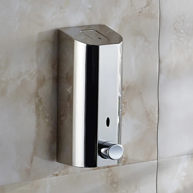 New stainless steel soap dispenser wall mounted bathroom Hotel shampoo lotion liquid soap dispenser hand soap dispenser