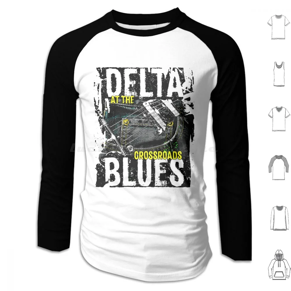 Delta Blues At The Crossroads Hoodie cotton Long Sleeve Delta Blues Blues Music Robert Johnson Crossroad