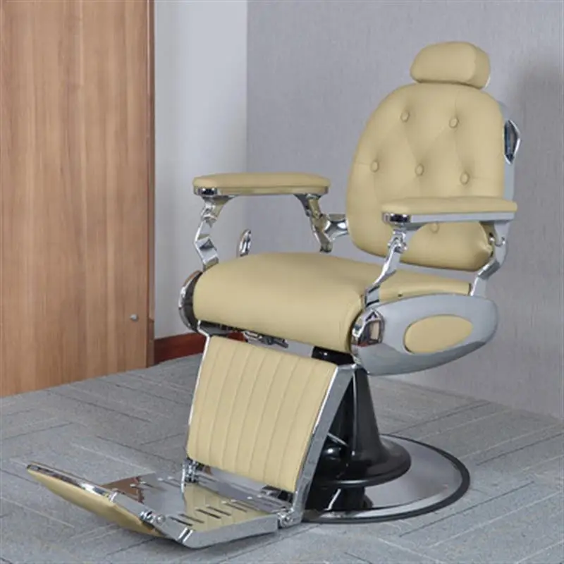 Nail Reclining Barber Chairs Ergonomic Professional Aesthetic Stylist Comfortable Barber Chairs Metal Silla Barberia Furniture