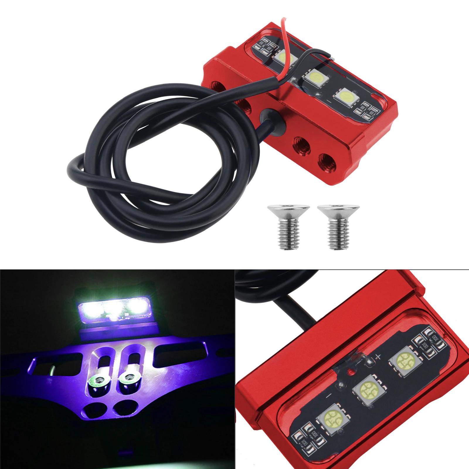 1pcs Motorcycle License Plate Light LED Mini 12V CNC Aluminum Alloy Waterproof Rear Tail Motorbike Light for License Plate image 2