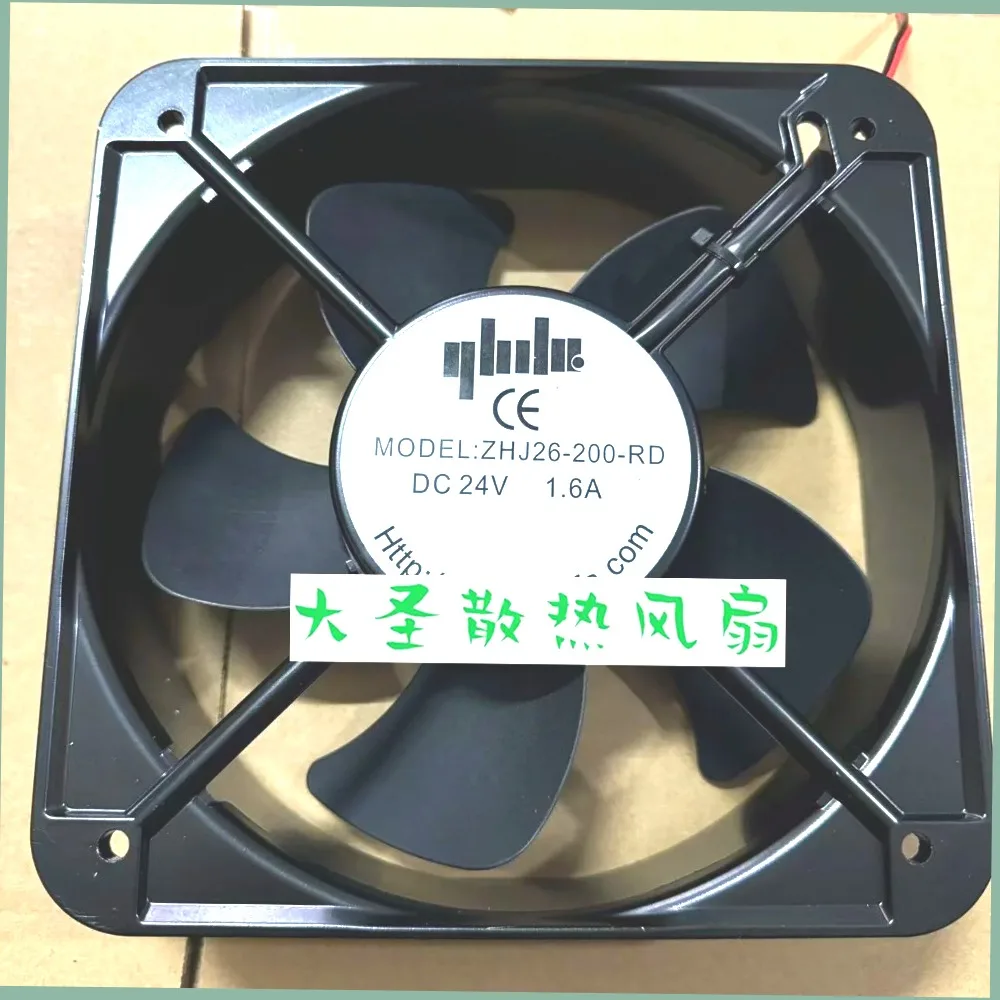 ZHJ06-200-RD DC 24V 1.6A 200x200x60mm 2-Wire Server Cooling Fan 30755For  Industrial Equipment Ventilation