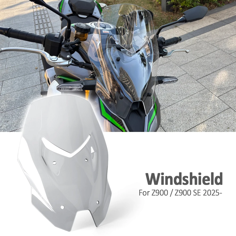 

New Z900 Windscreen Wind Shield Screen Deflector For Kawasaki Z 900 Z900 SE 2025 2026 Front Height Windshield Deflector