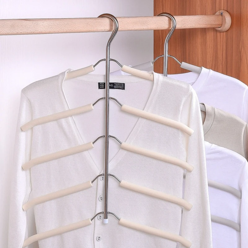 Multifunctional Space‑Saving Clothes Hanger Non‑Slip Garment Holders Multi‑Layer T‑Shirt Storage Racks Clothing Boutique Display