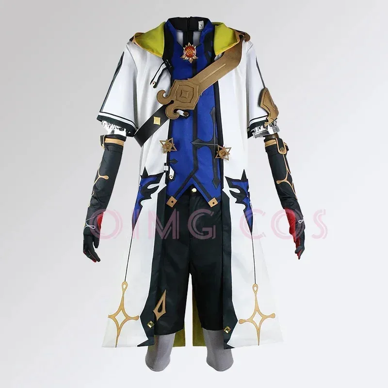 CyGenshin Impact Albedo Cosplay Costume Adult Carnival Uniform Wig Anime Halloween Party Costumes Masquerade Women Game - view 2