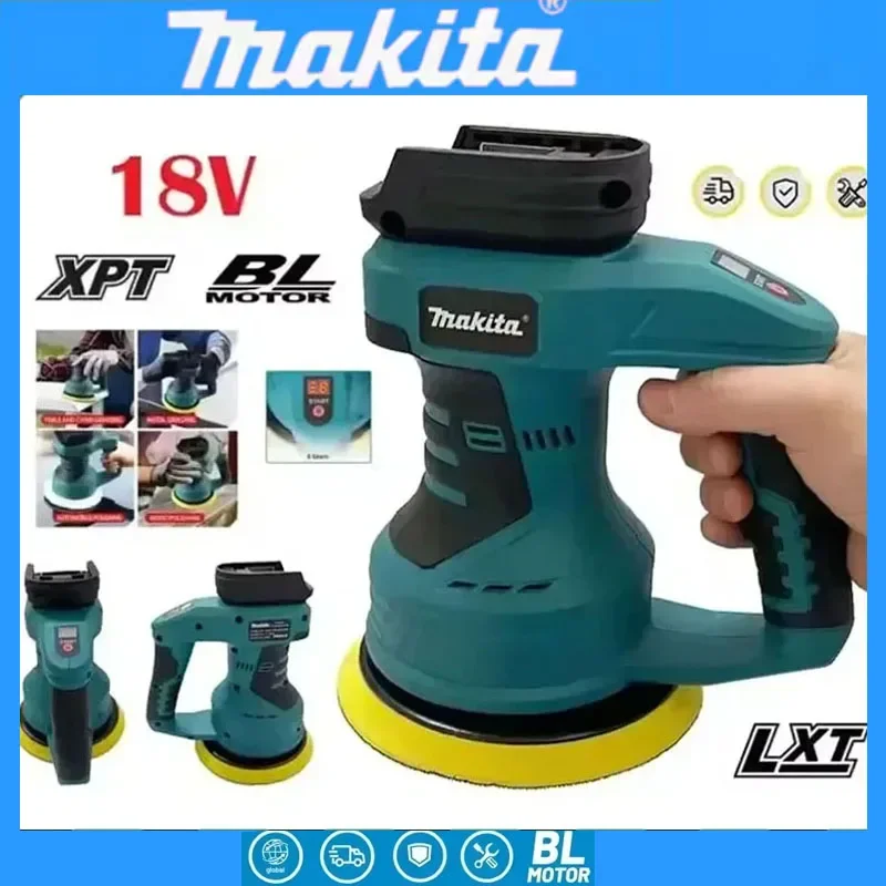 makita-cordless-car-polisher-8-gears-adjustable-auto-electric-waxing-sanding-sealing-glaze-tool-rechargeable-for-18v-battery