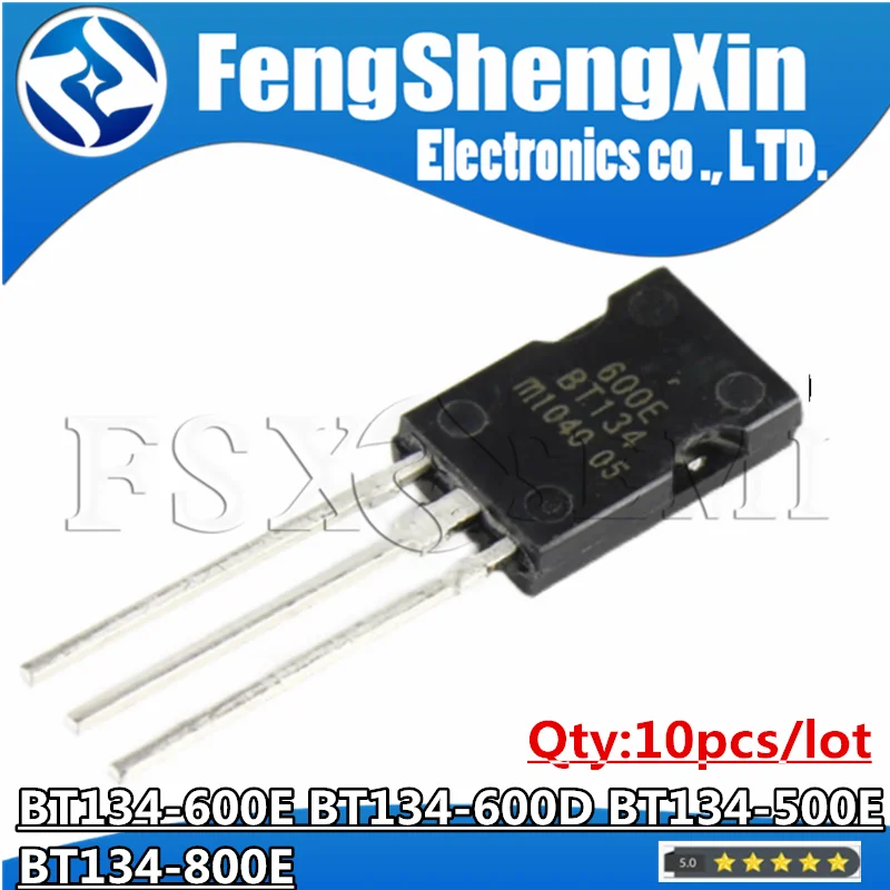 

10pcs/lot BT134-600E TO-126 BT134-600 TO126 BT134-600D BT134-500E BT134-800E Triacs sensitive gate