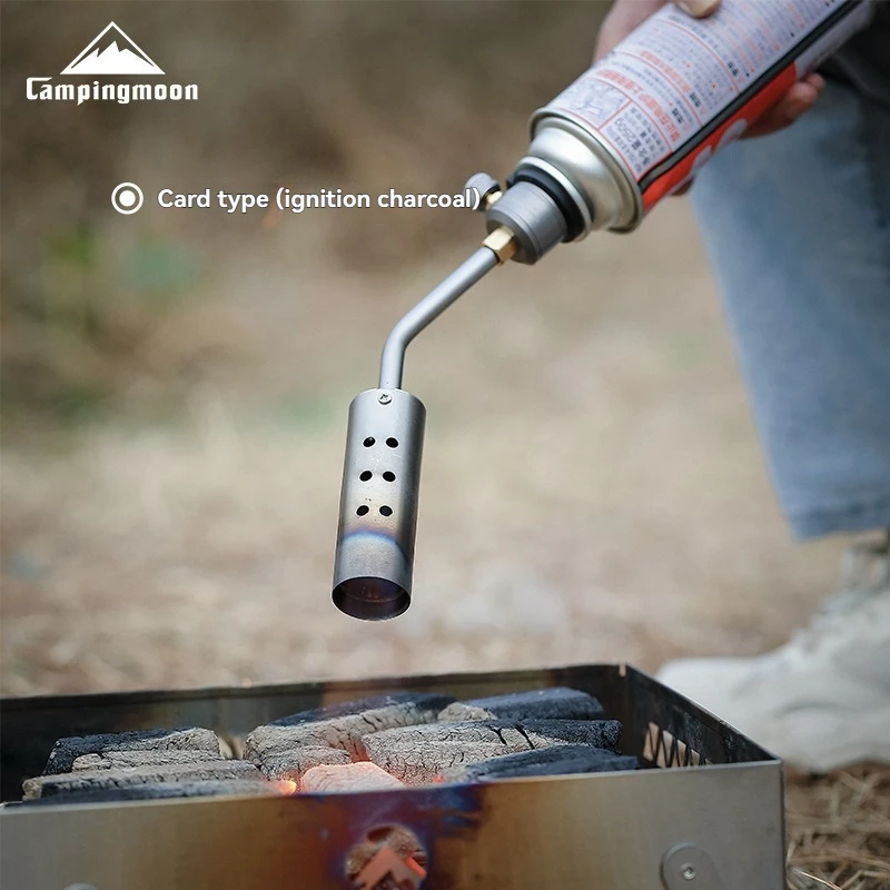 

CAMPINGMOON MT-3915-CB Stainless Steel Barbecue Gun with Preheating Tube Fierce Fire Cartridge Gas Tank Spray Flamethrower