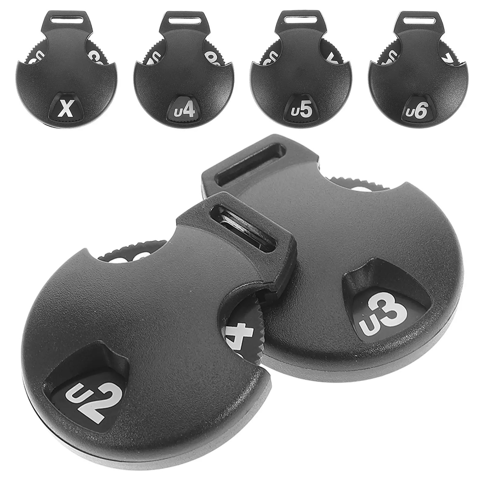 

6 Pcs Golf Number Plate Club Name Labels Head Covers for Clubs Tag Round Plastic Big