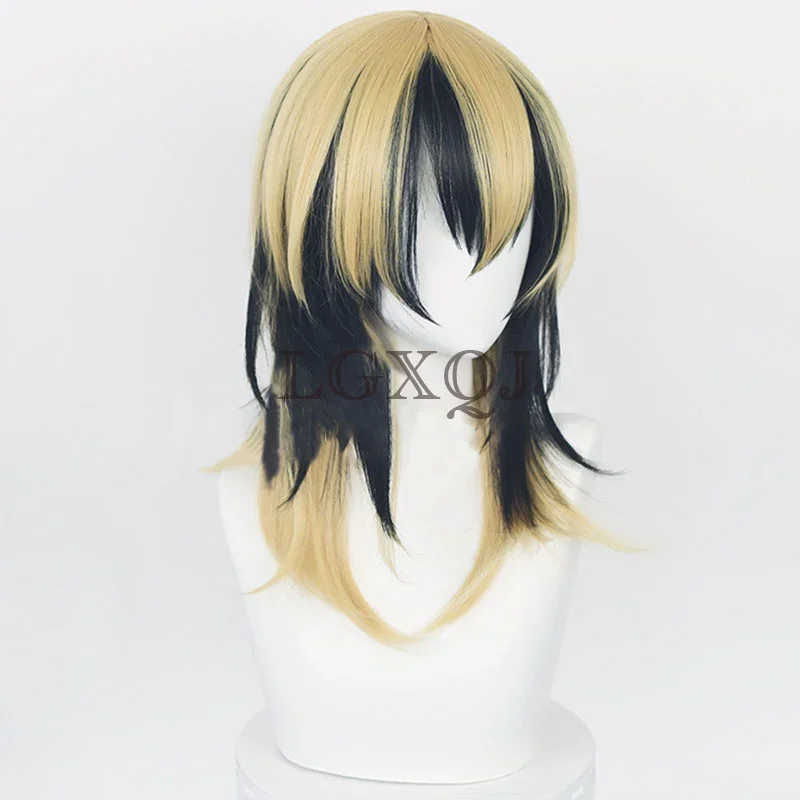 50cm Rindou Haitani Ran Haitani Cosplay Wig Anime Tokyo Revengers Men Black Golden Heat Resistant In Stock Party Wigs + Wig Cap