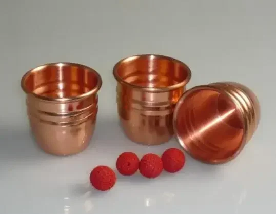 Super Professional Brass Three Cups and Balls Large Stage Magic Tricks Magia Magie Magicians Prop Gimmick Illusion Accessory