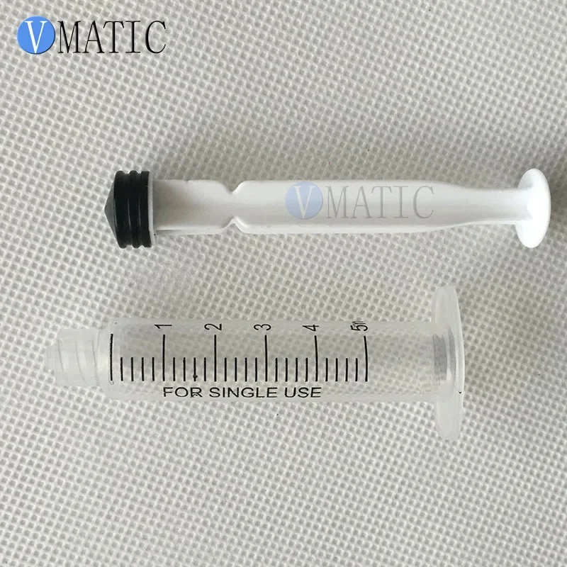 Free Shipping Non Sterilized 100Pcs High Quality Liquid Dispensing Luer Lock Syringes 5cc 5ml Plastic Glue Syringe