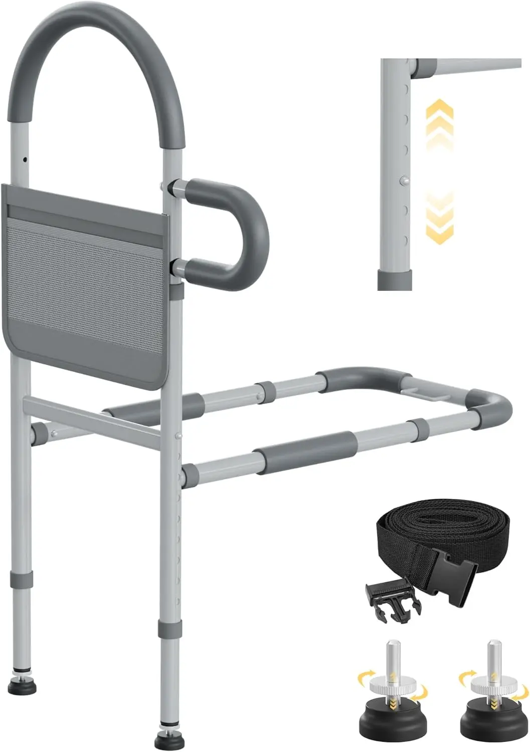 Bed Rails for Elderly Adults Safety Bedrails for Elderly Adults Grab Bar Bed Handrails Cane for Seniors with Non-Slip Ergonomic