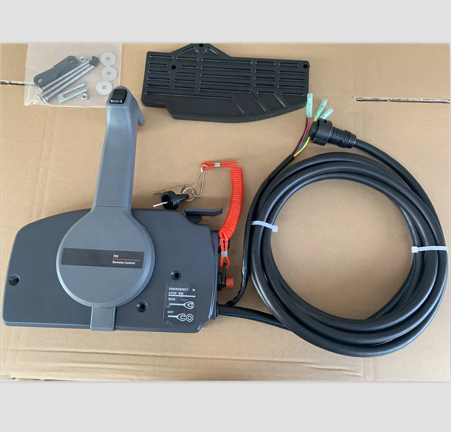 New model 10Pin Boat Outboard Remote Control Box With Cable Push Throttle