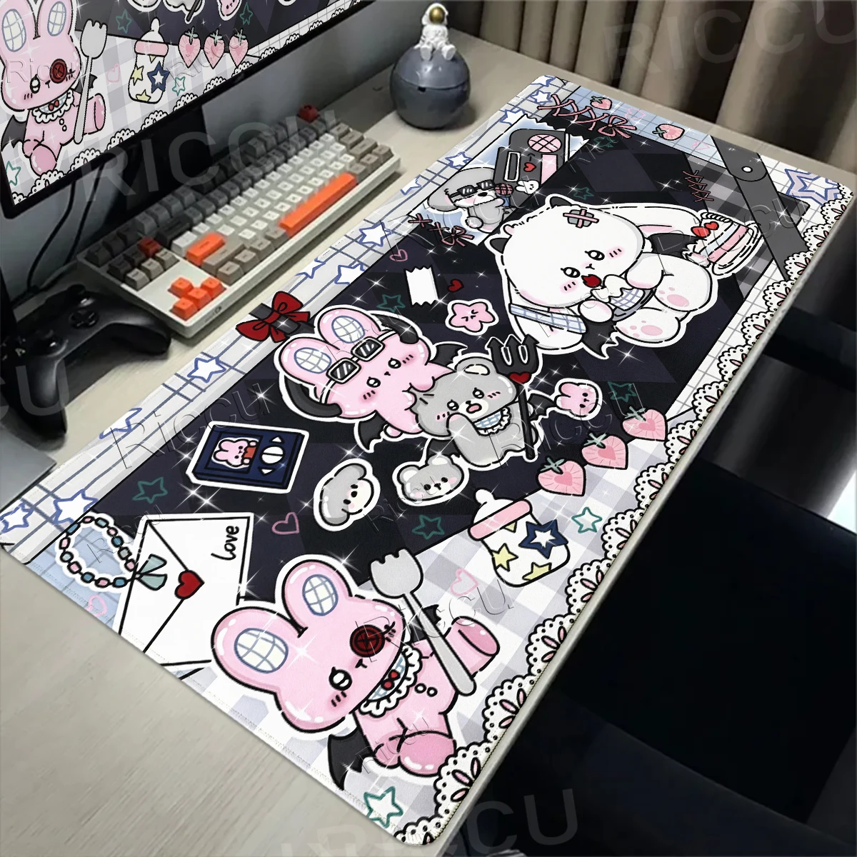 Alas Mouse Estetik Kelinci Ibl - Gaming Accessories Pink ulasan dan harga