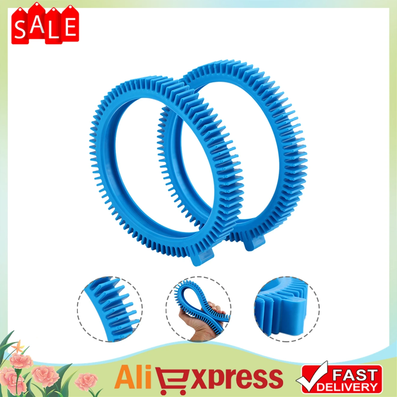 

2Pcs Front & Rear Tire Kit & Super Hump 896584000-143 896584000-082 For Poolvergnuegen Pool Cleaner 2X,4X Wheel Suction