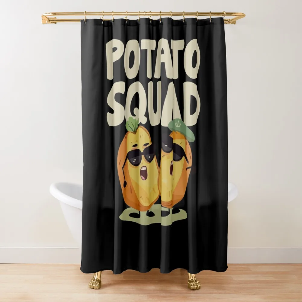 

Funny Potato Squad Lover Shower Curtain Waterproof Bathroom Shower For Bathroom Shower Toilet Accessories Bathroom Curtain