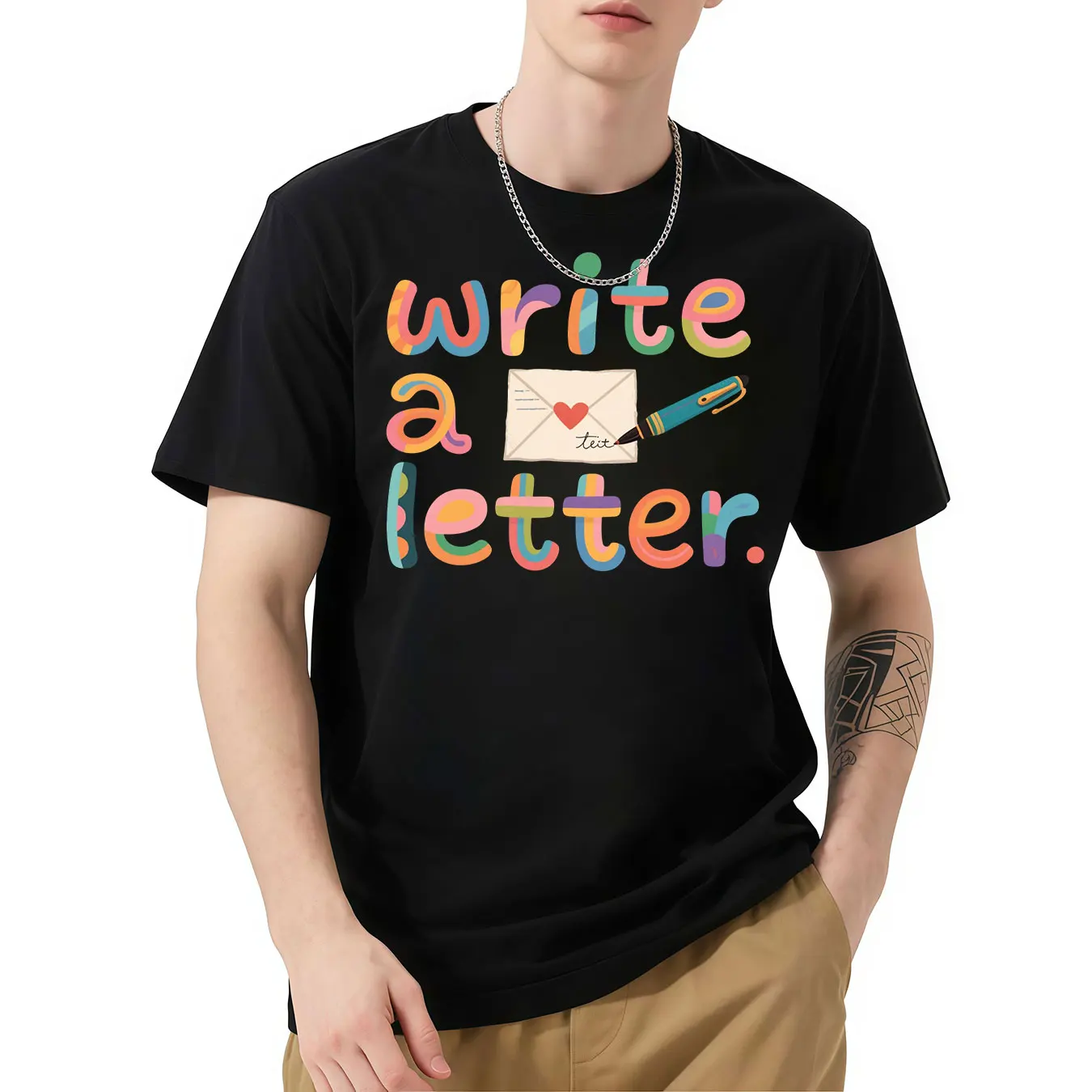 

Write A Letter Print Women T-Shirts Street Breathable Comfortable Short Sleeve Fashion Personality Tops Loose Sports T Shirt Fem