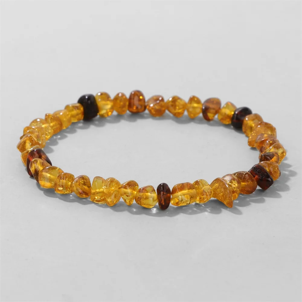 Irregular Amber Bracelet for Unisex Genuine Plant Bead 100% Genuine Natural Mineral Stone Medical Healing Jewelry Gift Wholesale view 4