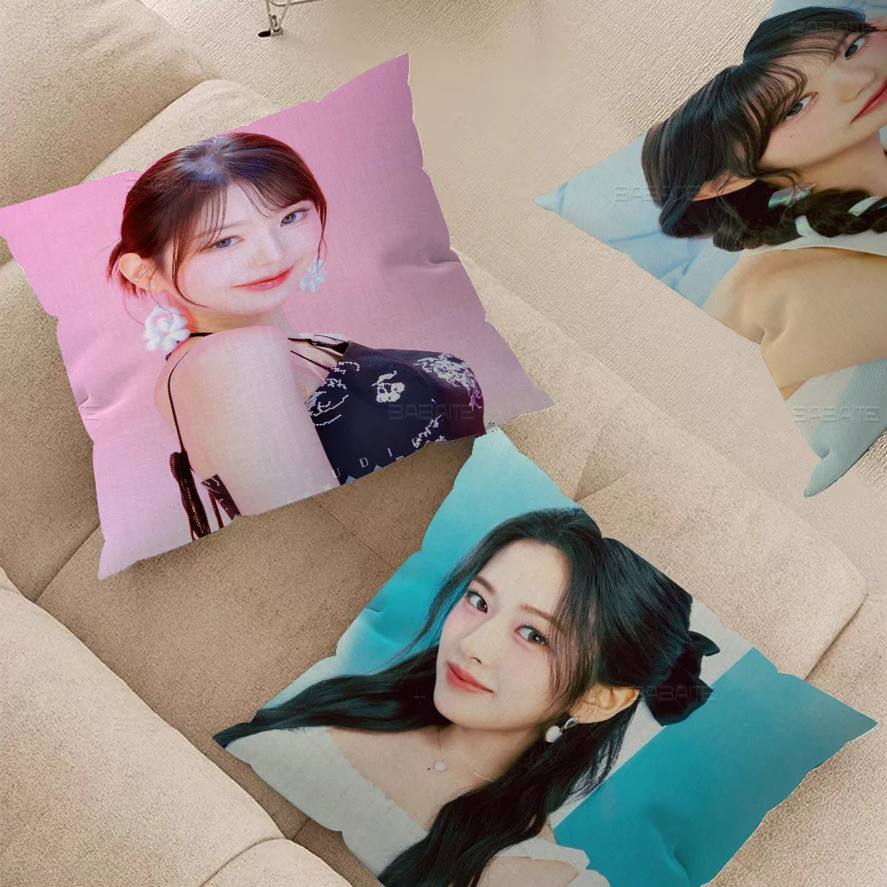 

Singer J-Jang W-Wonyoung Pillow Case Car Throw Pillow Case For Sofa Car Christmas Gift 40x40cm 45x45cm