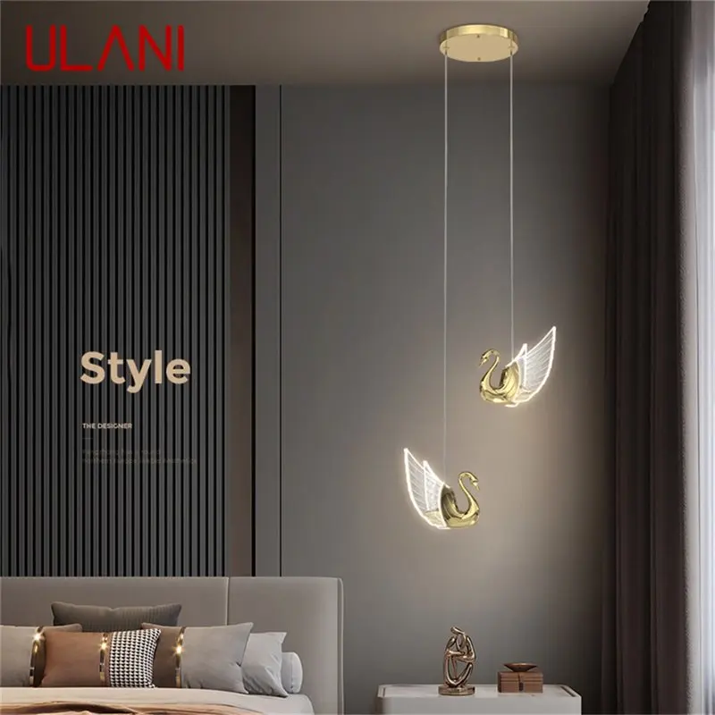 

ULANI Nordic Creative Swan Pendant Light Chandelier Hanging Lamp Modern Fixture for Living Room Dining Room