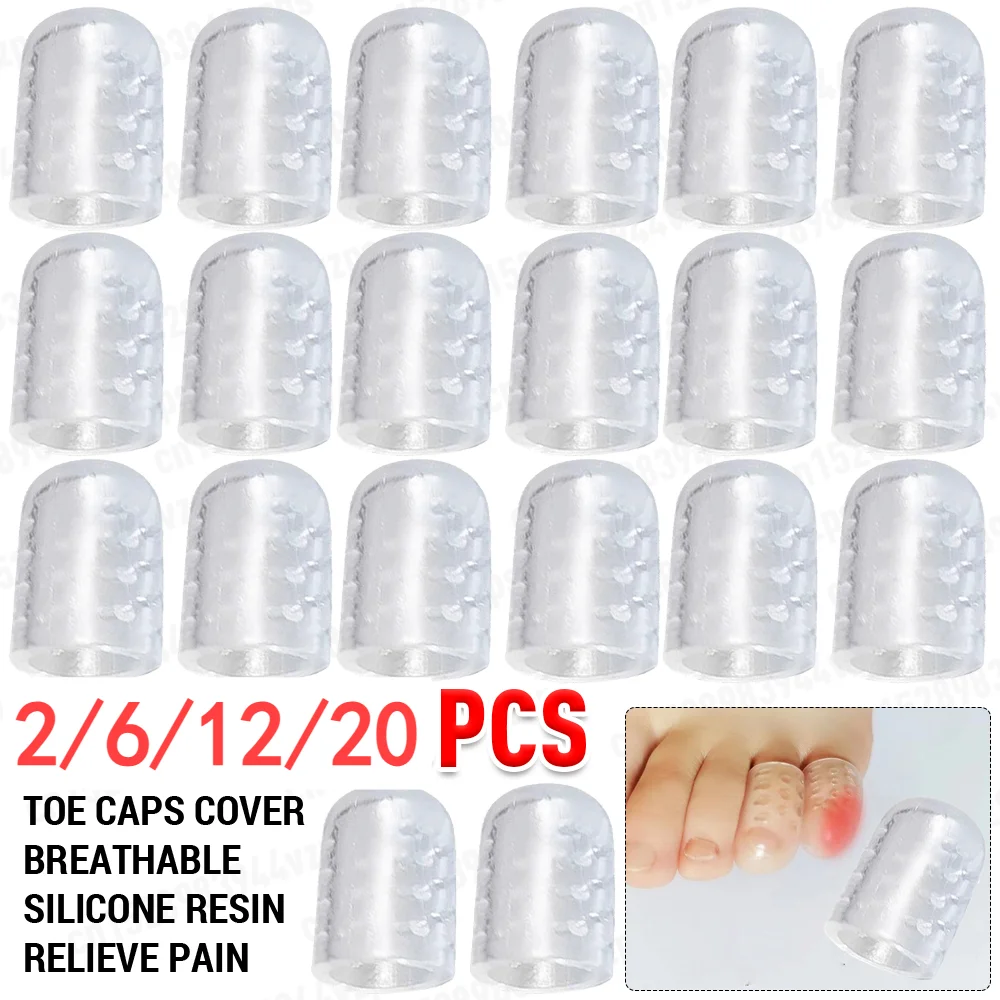 2-20PCS Toe Cap Cover Breathable Silicon Resin Toe Protector Elasticity Anti-Friction Foot Care Tools Wear-Resistant Toe Covers