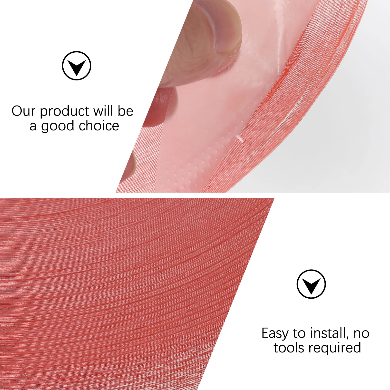 

PET Double Sided Tape 2 Rolls Adhesive Heat Resistant Carpet Tapes Reusable Strong Bonding Easy Storage Practical Design