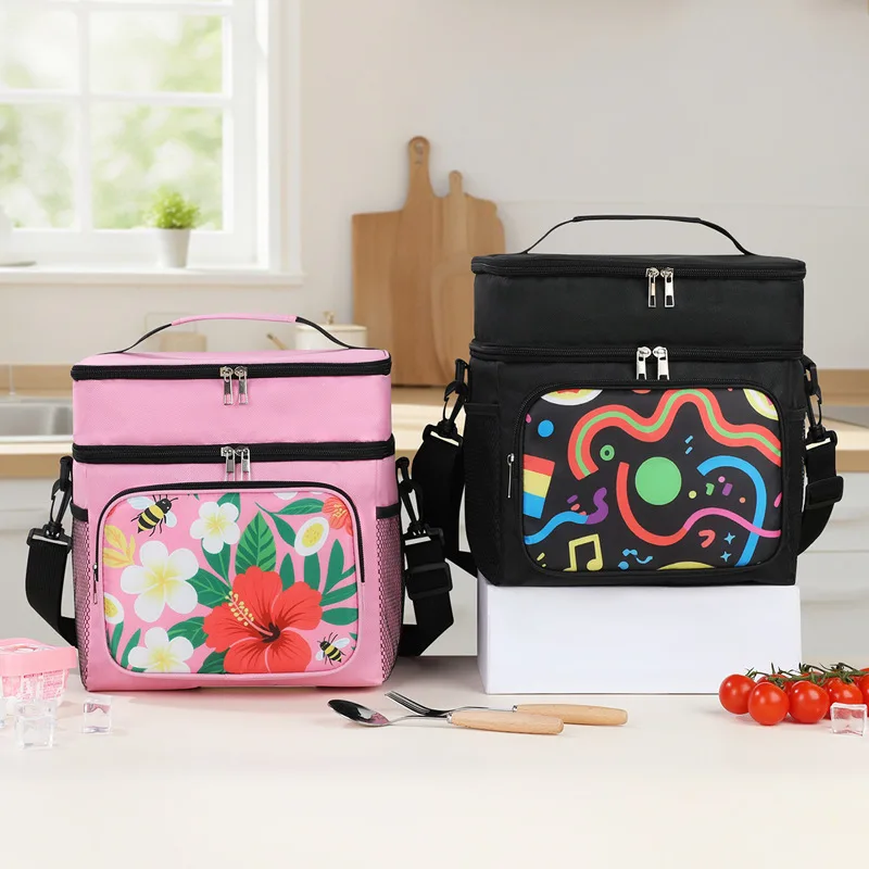 New Hot-Selling Fresh-Keeping Ice Bag For Office Workers, Double-Layer Lunch Bag, Large Capacity Good Storage Cooler Bags