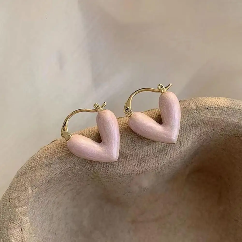 1 Paar Herz Frauen Ohrringe Herzform Liebe Herz geformte Ohr stecker Frauen minimalist ische Mode Mädchen Tropfen Ohrringe Ohrschmuck