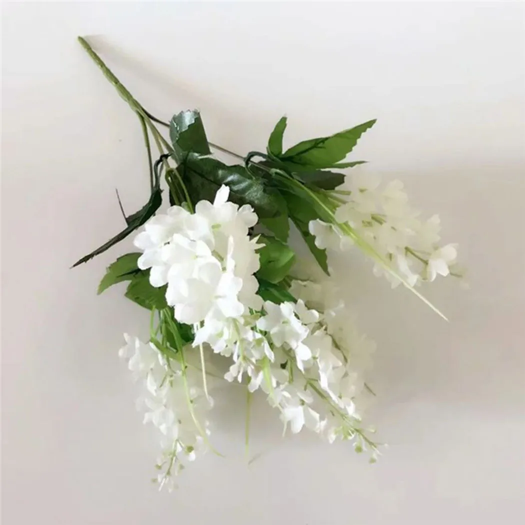 Hyacinth Artificial Flower Real Touch Wedding 33cm 5 Heads Bouquet Branch Fake For Office Party Grave High Quality