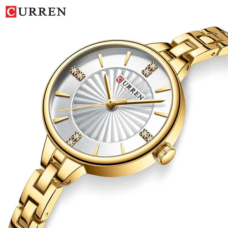 CURREN 9097 Luxury Bracelet Simple Casual Quartz Watches Women Dress Wristwatch Female Clock Ladies Watch часы женские наручные