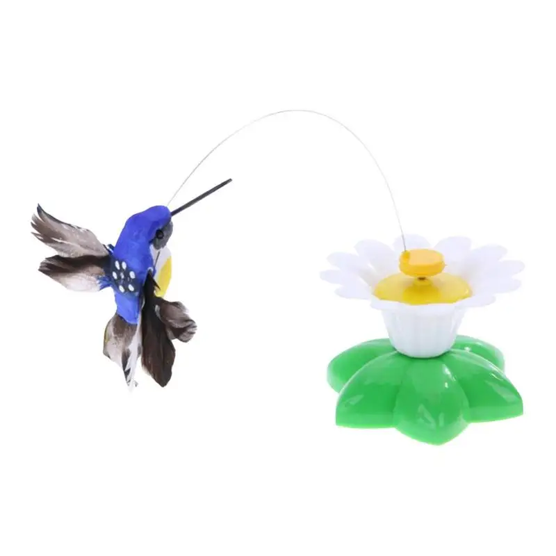 Rotating Electric Flying Butterfly Colorful Interactive Cat Dog Automatic Humming Bird Intelligence Training Rotating Funny Toys