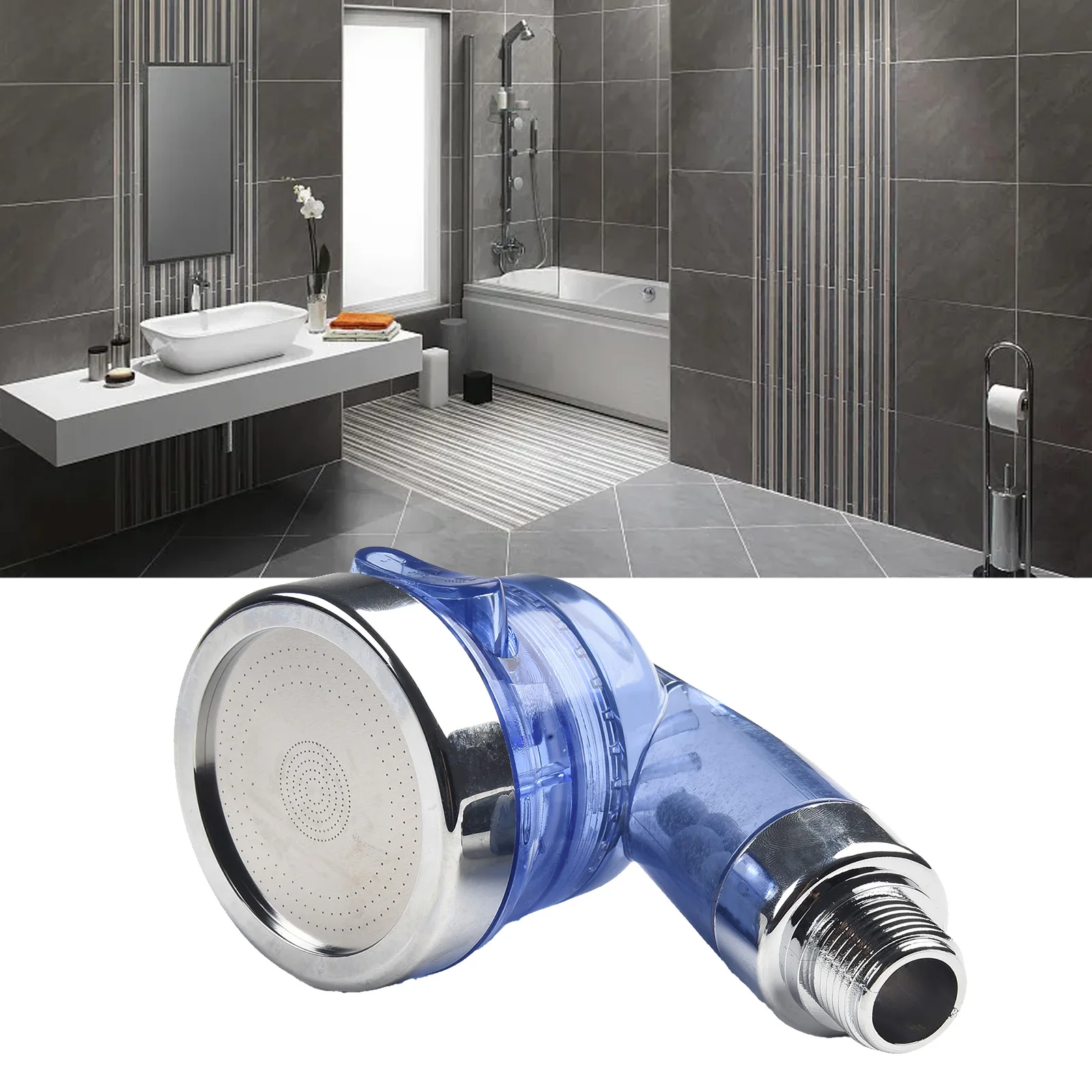 Negative Ion Bathroom Filter Shower Head ABS Material Detachable for Cleaning Suitable for Men Women Children and Pets