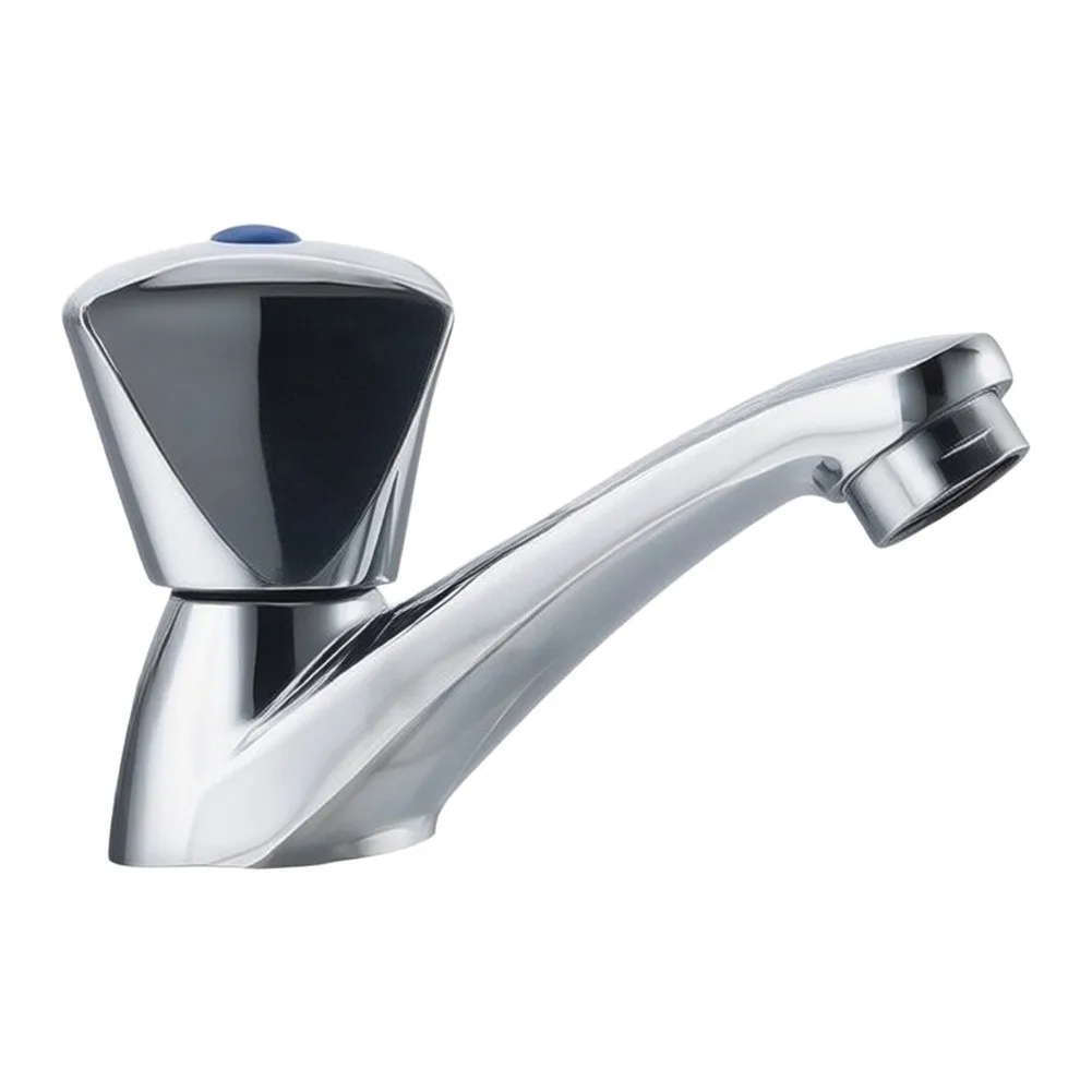 Reliable Cold Water Basin Faucet with Smooth Operating Top Knob and Scratch Resistant Chrome Finish for Daily Use