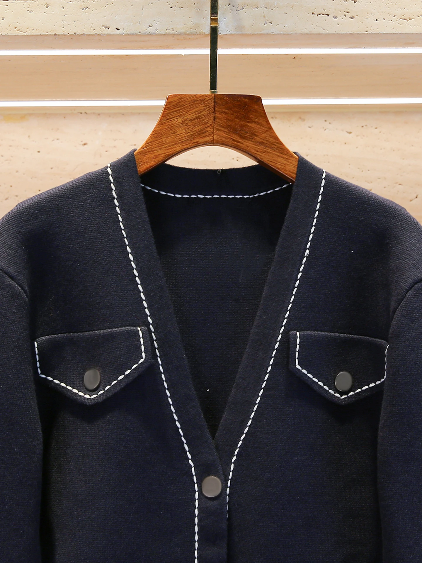 

M Home Nan You High End Women's Faion 2025 Autumn New Small Fraance Sle V Ne Loose Knitted Open Cardigan Coat