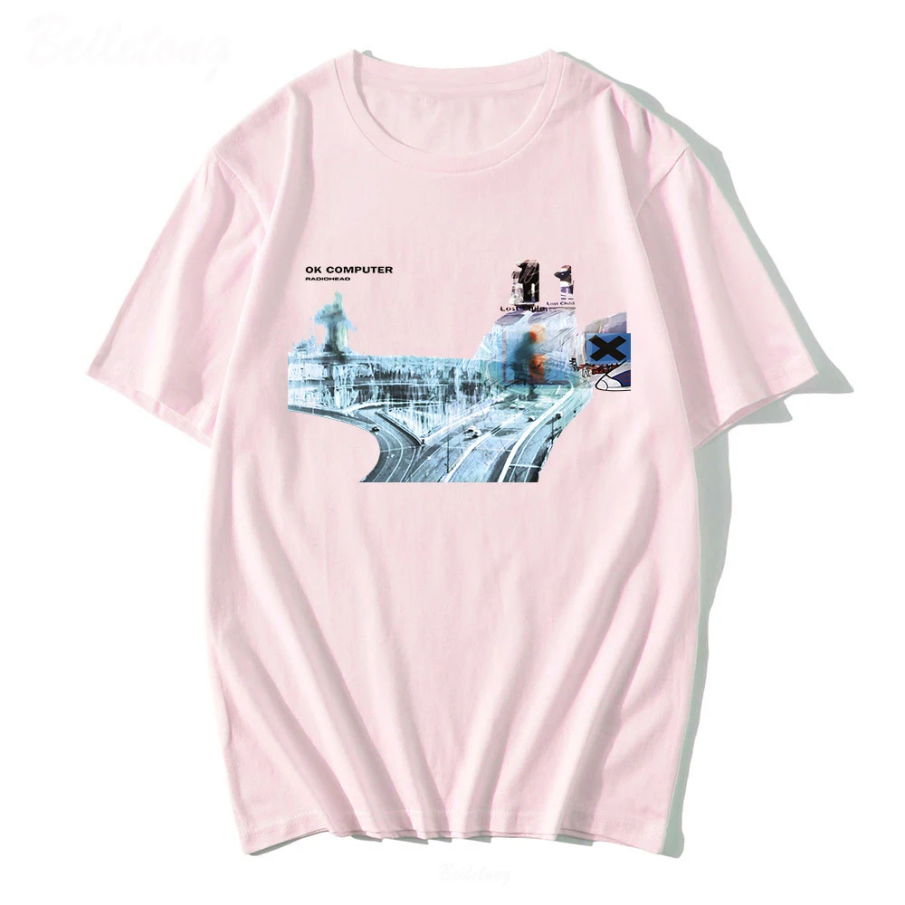 Radiohead T Shirt 2022 Men Hip Hop T Shirt Band Rock Music 100 Cotton Album Tops Streetwear Tees Prints Men/Women Clothing