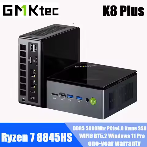 GMKtec K8 Plus AMD Ryzen 7 8845HS MINI PC Oculink DDR5 PCIe4.0 SSD WIFI6 BT5.2 Windows 11 Pro Desktop Mini PC Gamer Computer