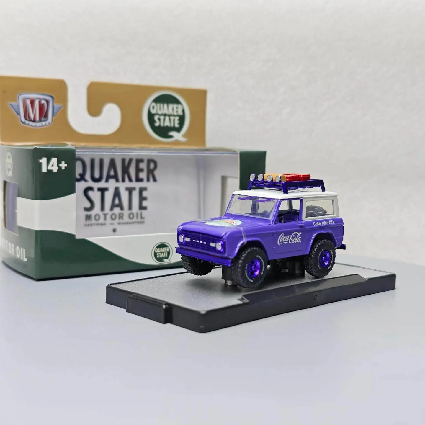 M2 1:64 1966 Ford Bronco Coca-Cola Purple Livery 