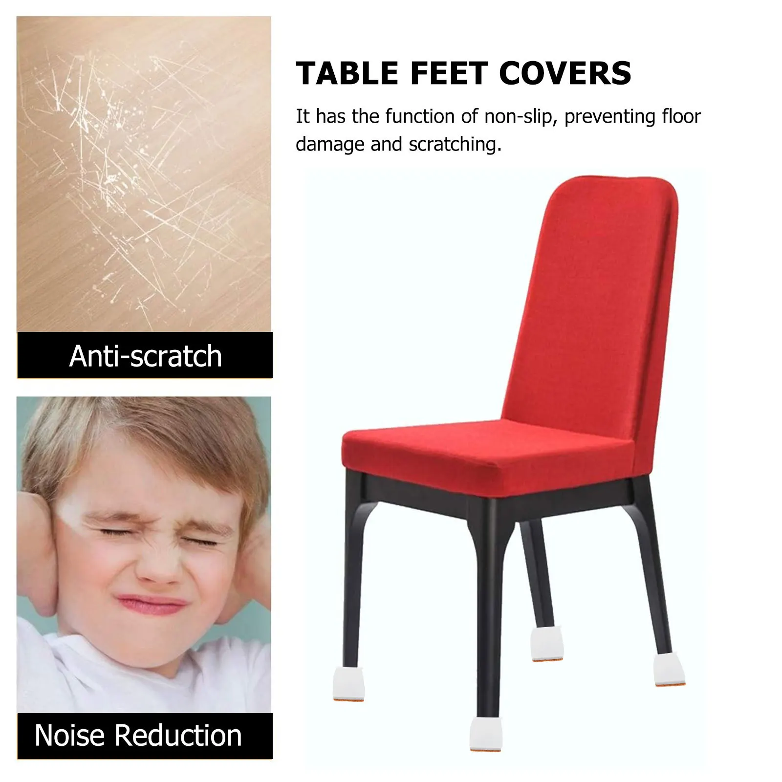 

1 комплект, силиконовые чехлы для ножек стола, стула, утолщенные гибкие защитные чехлы для мебели для кухни, столовой, барного стула