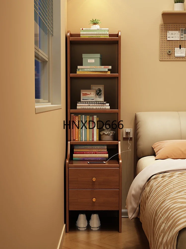 Bedside table with bookshelf storage integrated simple household multi-layer locker