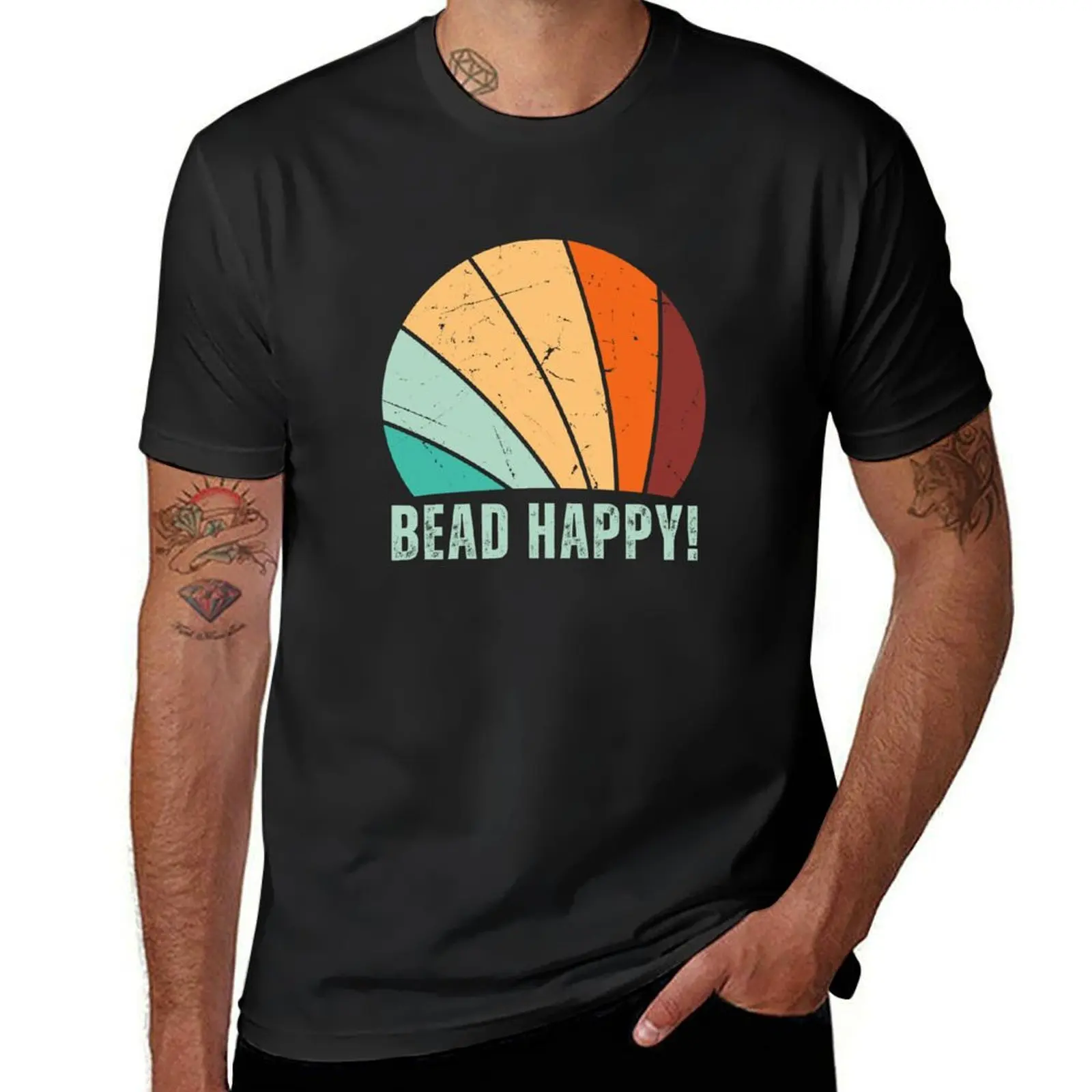 Bead Happy! - Beader Gift T-Shirt summer clothes blanks Men's t-shirts