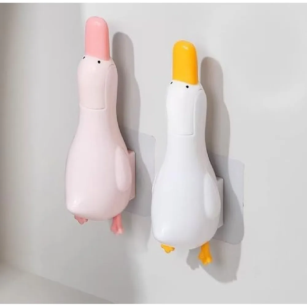 2 Pack Cute Duck Hair Catcher, Drain Hair Cleaning Clip for Sink, Shower, and Bathtub, Bathroom Kitchen Floor Drain Cleaner Tool