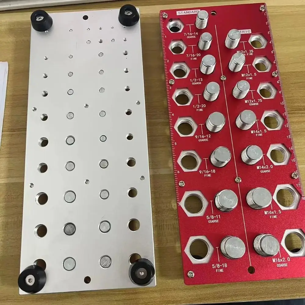 مجموعة قياس خيط مثقاب قوي تحديد سريع لقياس معرف الترباس والجوز المتين المقاوم للاهتراء #5