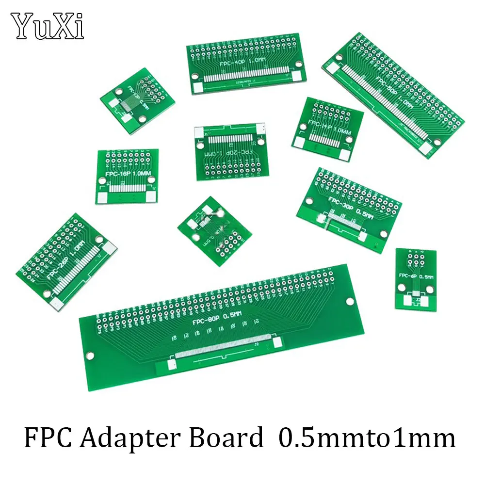 FPC Adapter Board 0.5MM to 1.0MM Pitch to 2.45 mm Socket for PCB 6/8/10/12/20/24/26/30/34/40/50/60/80 Pin DIY Soldered Connector