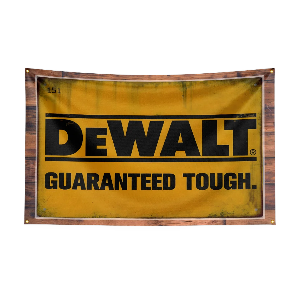 D-Dewalts Flag Polyester Digital Printing Banner 4 Sizes for Garage Wall Art Out Door Decoration With Brass Grommets