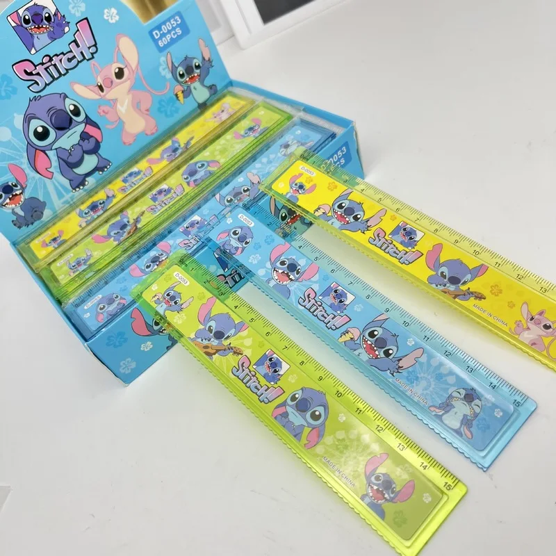 15/60 Stuks Disney Stitch 15Cm Linialen Lilo & Stitch Student Schilderij Gereedschap Liniaal Briefpapier Kinderen Schoolbenodigdheden Groothandel