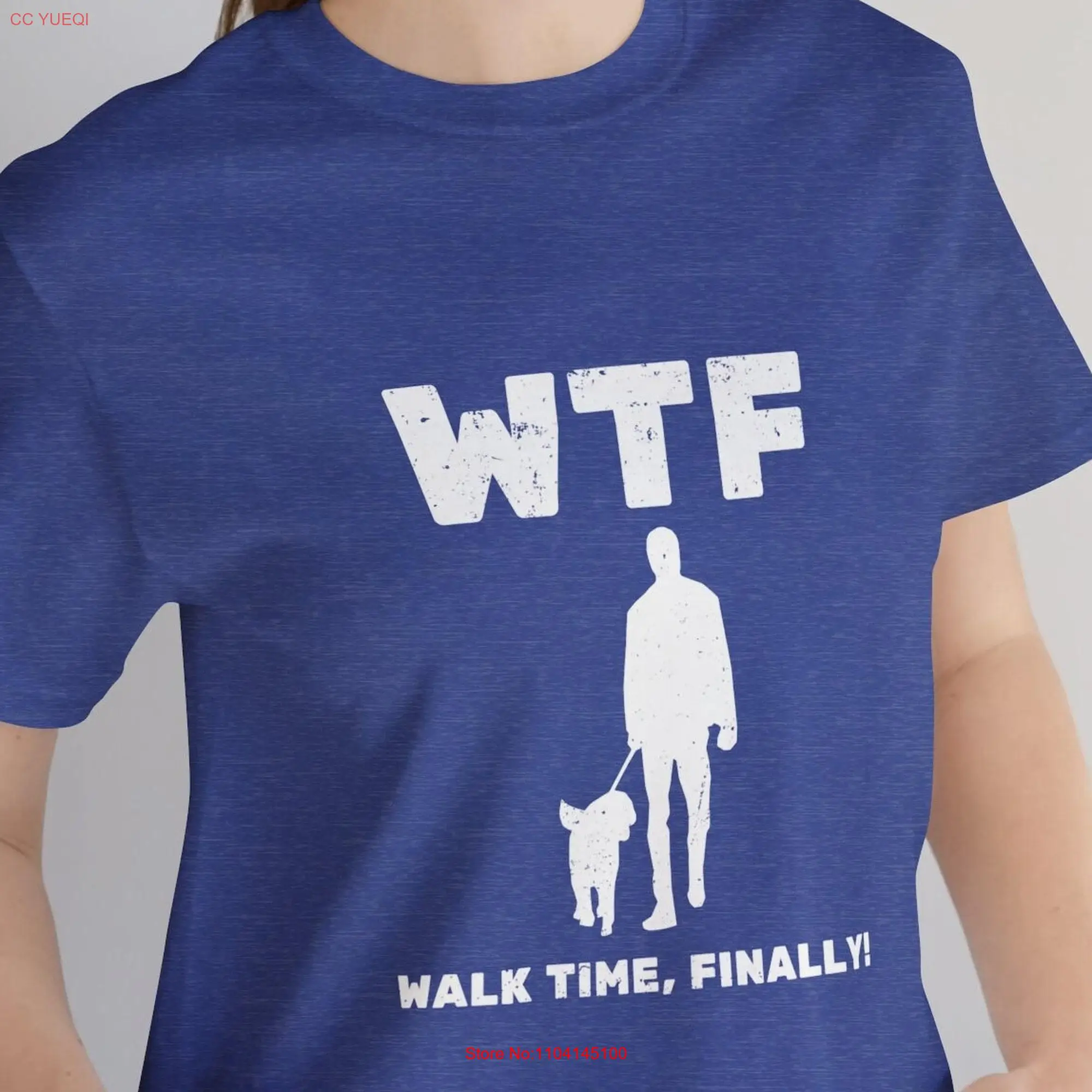 WTF Walk Time Finally Acronym Funny Dog T shirt Love My Trainers Lover Trendy Jersey  long or short sleeves