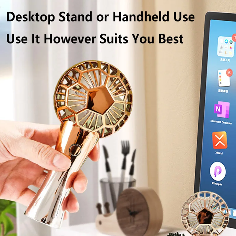 Football Shaped Mini Fan USB Rechargeable Portable Handheld Desktop 2 in 1 Cooler Travel Summer Gift For Football Fans