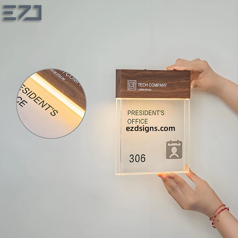 

EZD индивидуальные акриловые офисные здания, настенный монтаж, таблички с именами, офисные дверные адресные таблички с номером комнаты