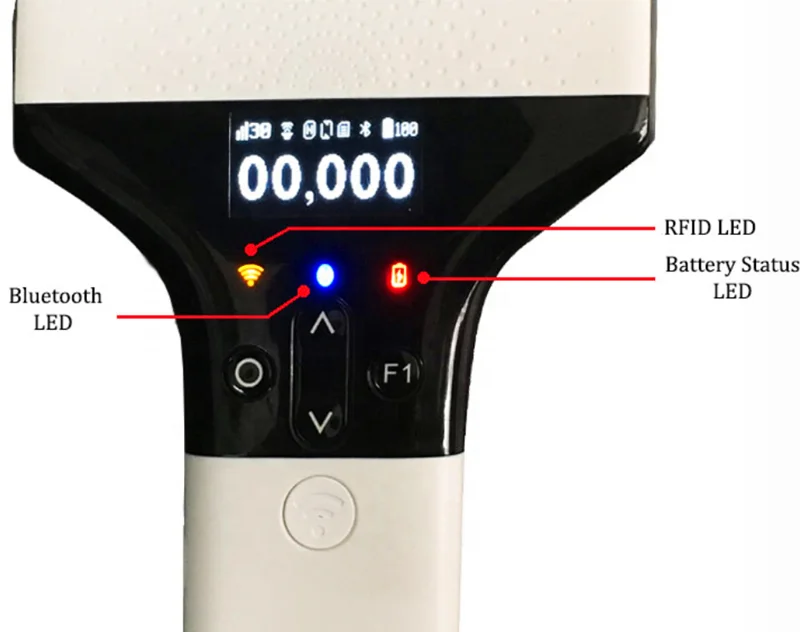 

2026 PDA беспроводной RFID-считыватель UHF Rfid ручной считыватель сканер считыватель синих зубов для управления инвентарями одежды